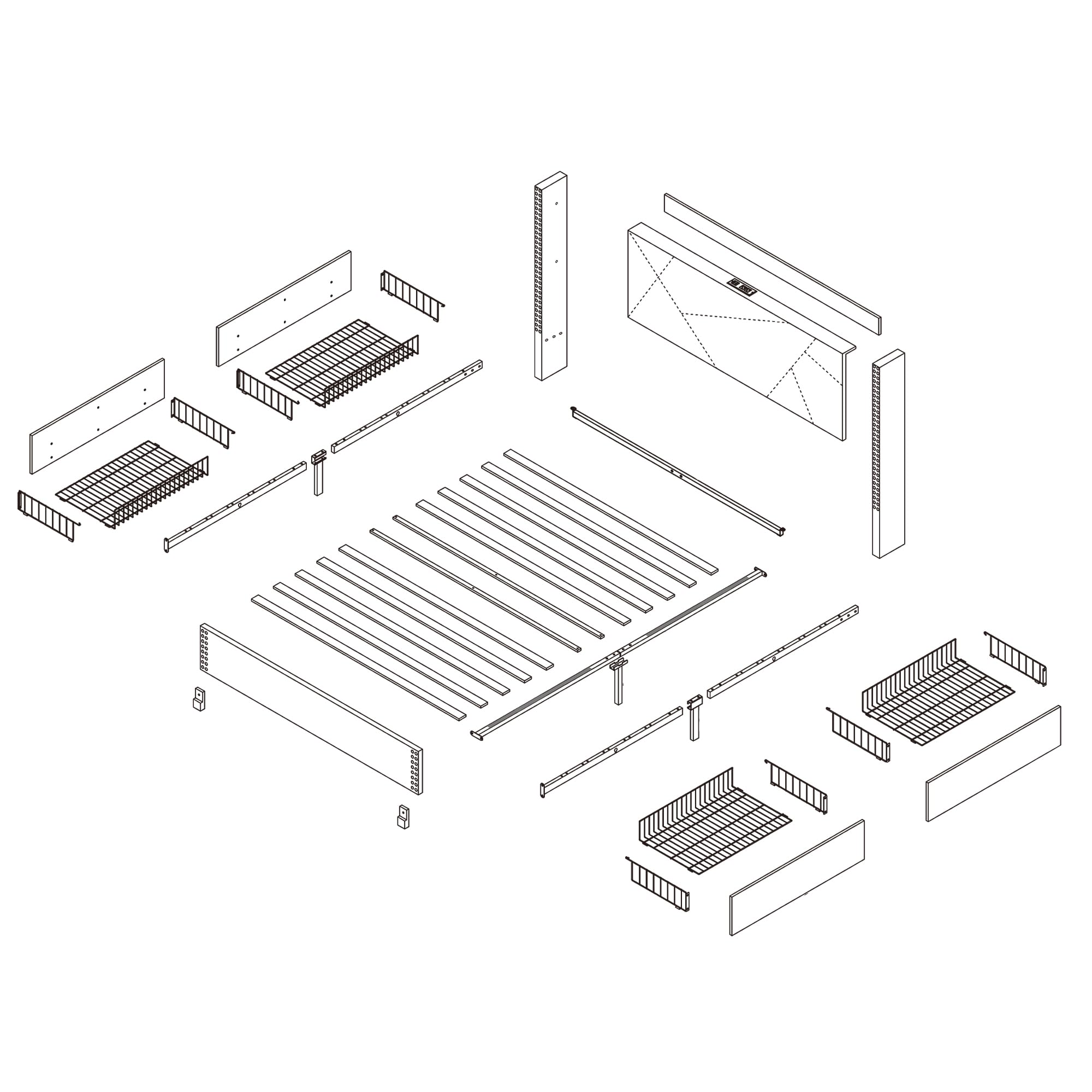 Twin Size Upholstered Platform Bed Frame With Storage Drawers And Charging Station