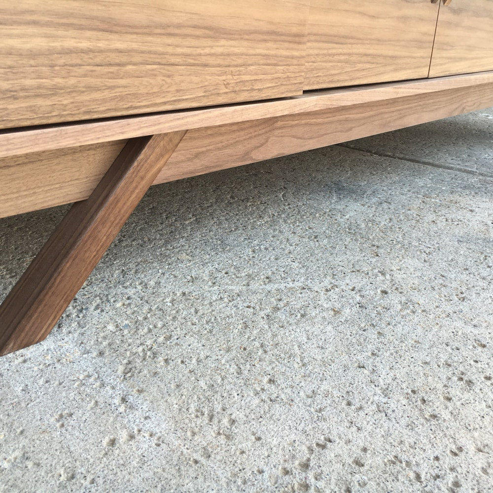 72" Bespoke Statement Credenza - 4 Doors, No Drawers - Walnut
