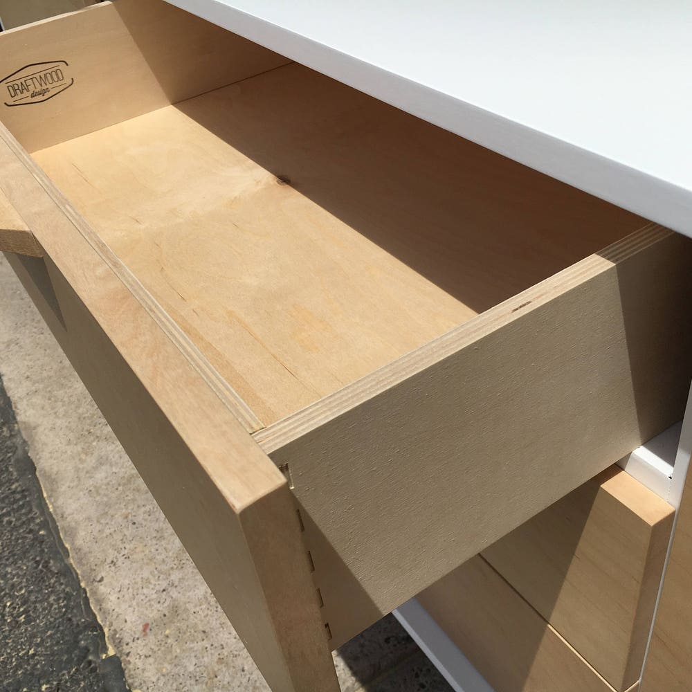 72" Bespoke Statement Credenza -  2 Doors, 3 Drawers - Two Toned