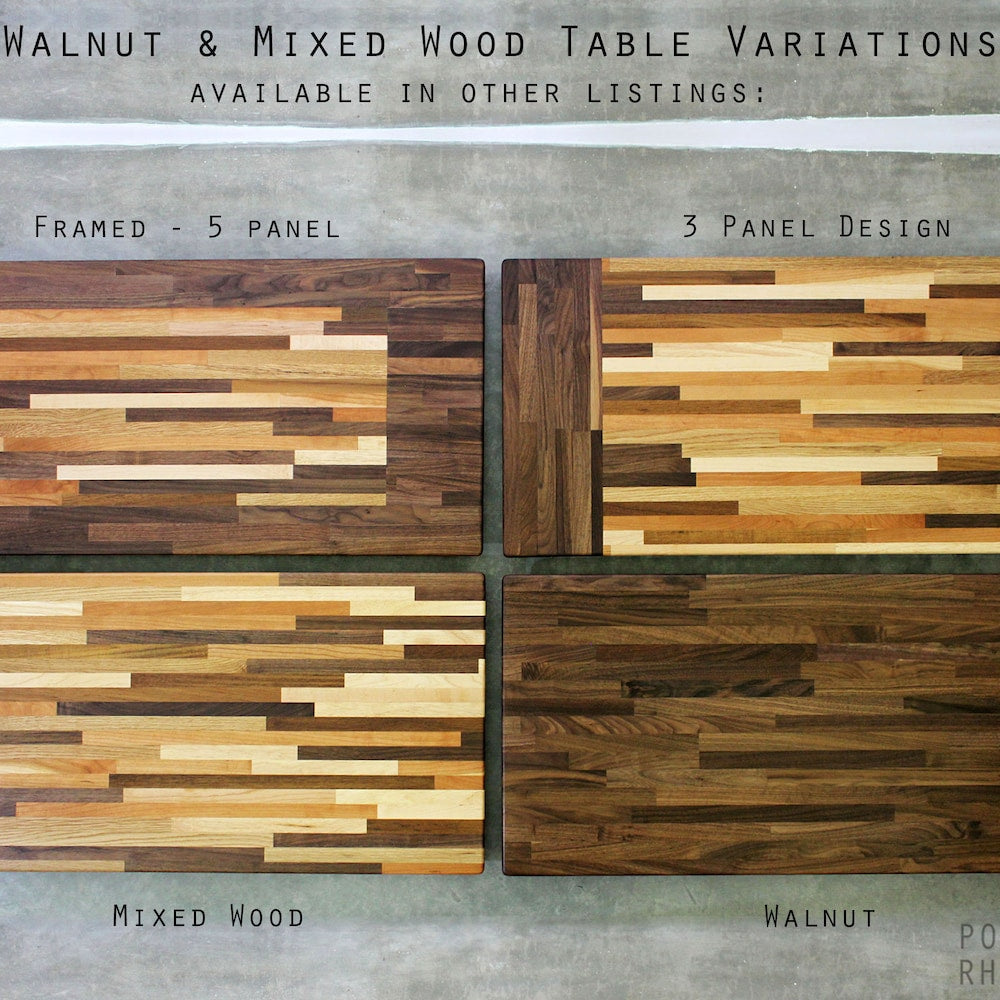 36in Walnut Teak Wood Coffee Table Hairpin Legs - Modern Furniture Mid Century Eames Style Reclaimed Hardwood Design