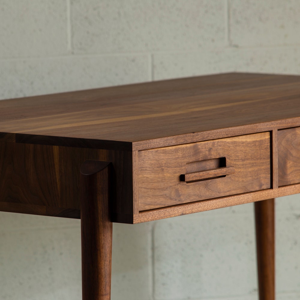 Apollo Solid Wood Desk - Office Desk, Writing Desk, Computer Desk, Rustic Desk - Walnut, Cherry, Oak, and Maple Wood, Mid Century Modern