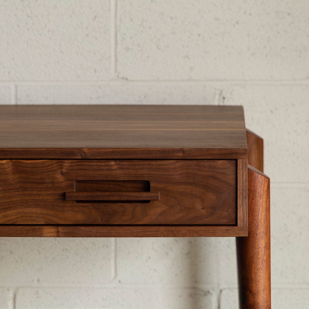 Apollo Solid Wood Desk - Office Desk, Writing Desk, Computer Desk, Rustic Desk - Walnut, Cherry, Oak, and Maple Wood, Mid Century Modern