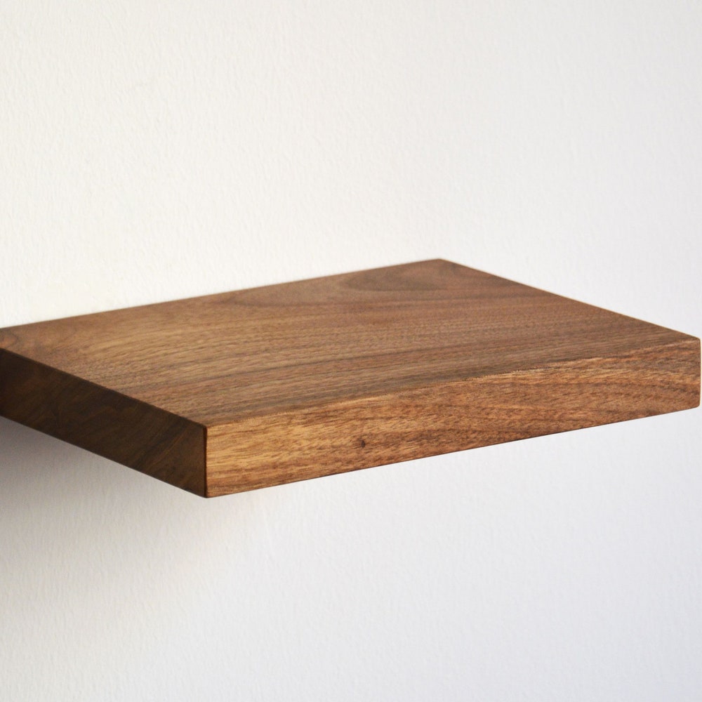 Walnut floating shelf / floating bedside shelf / floating kitchen shelf / floating entryway shelf