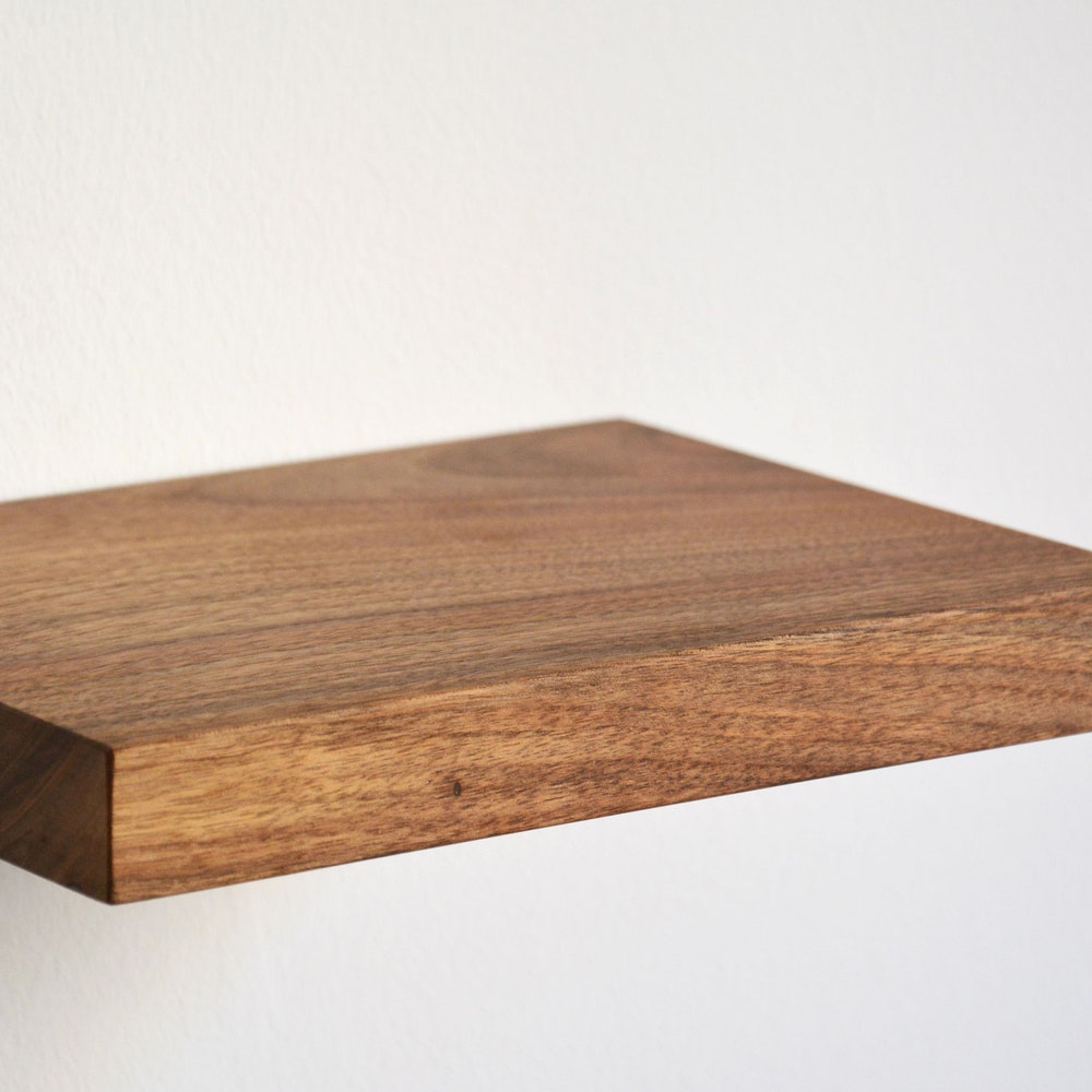 Walnut floating shelf / floating bedside shelf / floating kitchen shelf / floating entryway shelf