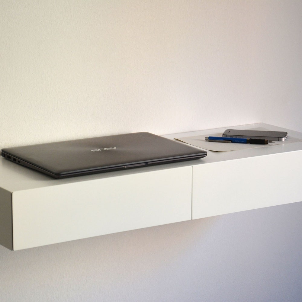 Wall-mounted home office desk