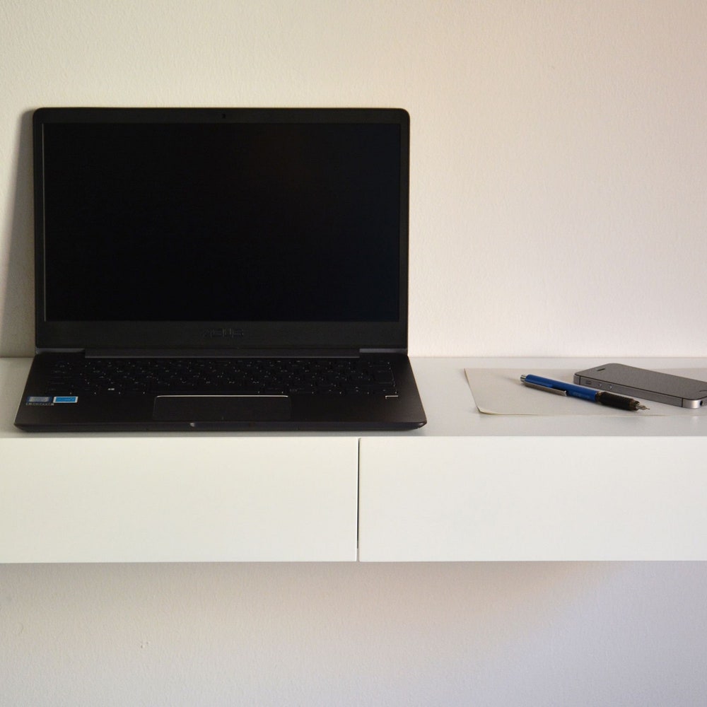 Wall-mounted home office desk