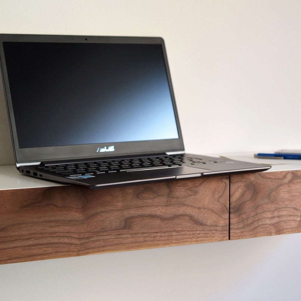 Wall-mounted home office desk