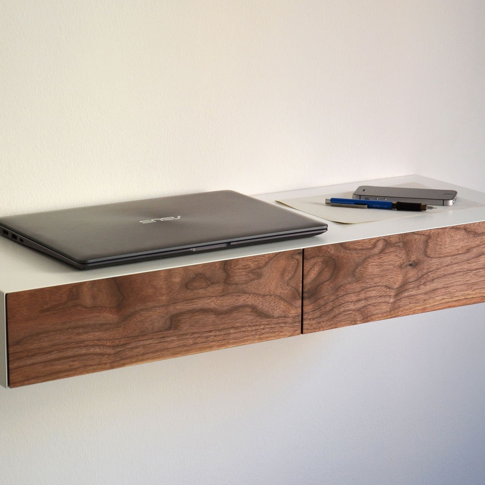 Wall-mounted home office desk