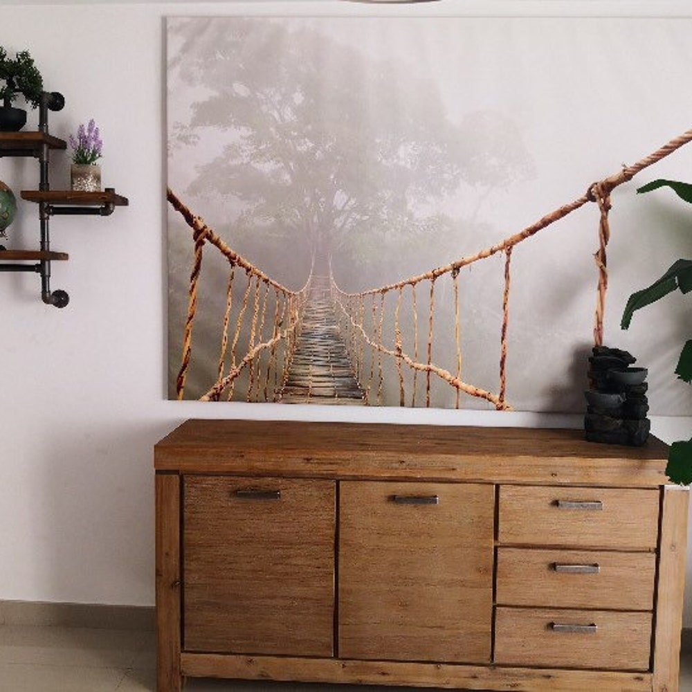Industrial wall shelf