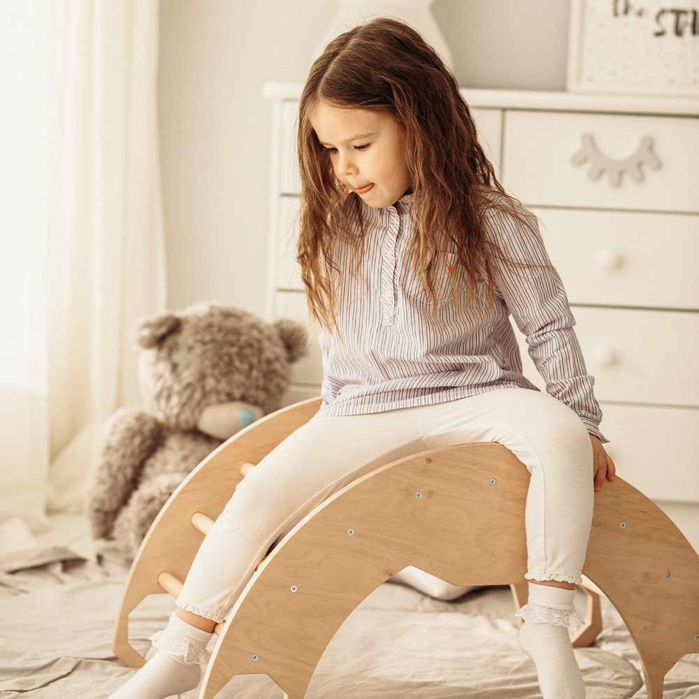 Climbing arch, Baby Activity Board, Montessori furniture, Toddler Gym, Toddler arch, Wooden climb toy Climbing furniture Wood play gym