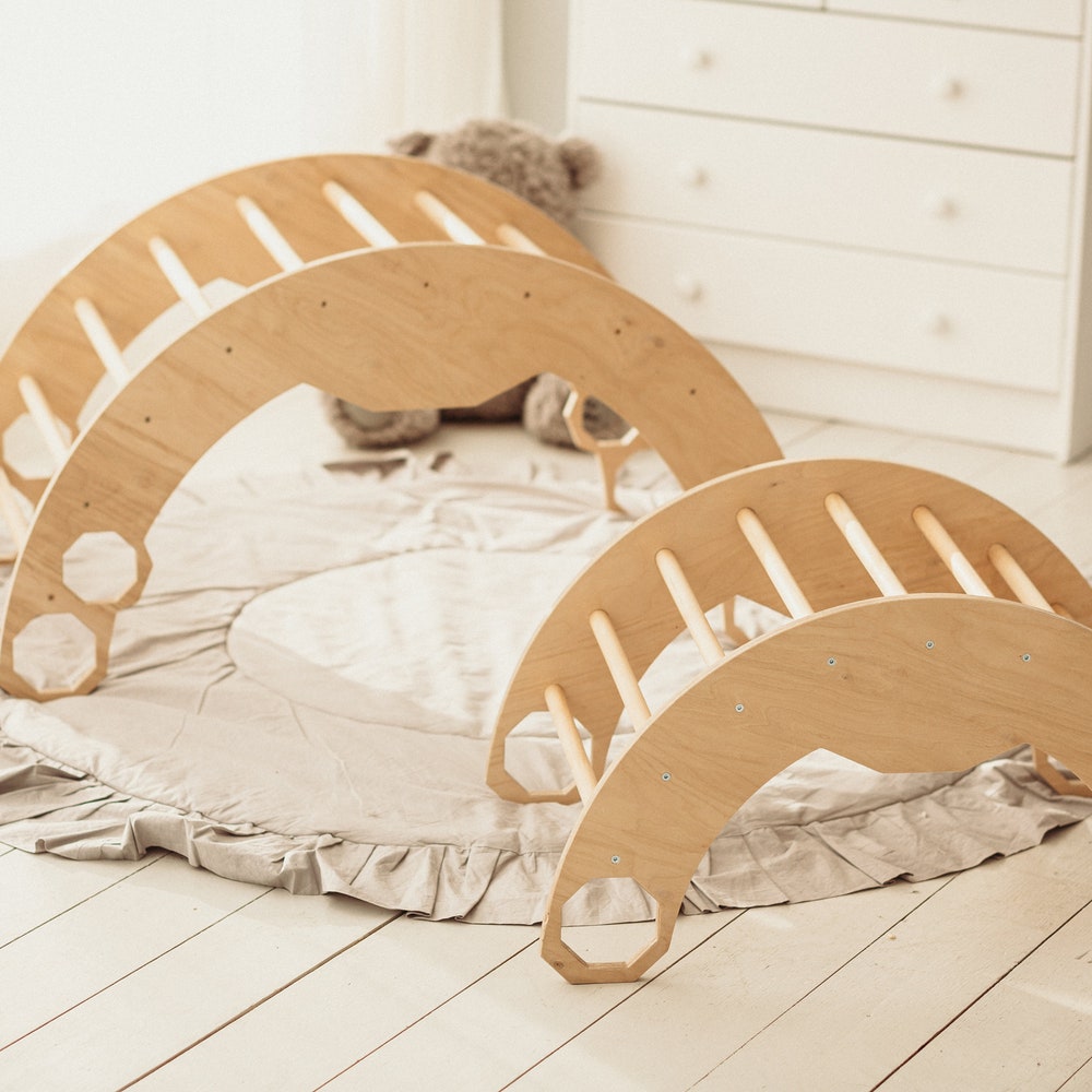Climbing arch, Baby Activity Board, Montessori furniture, Toddler Gym, Toddler arch, Wooden climb toy Climbing furniture Wood play gym