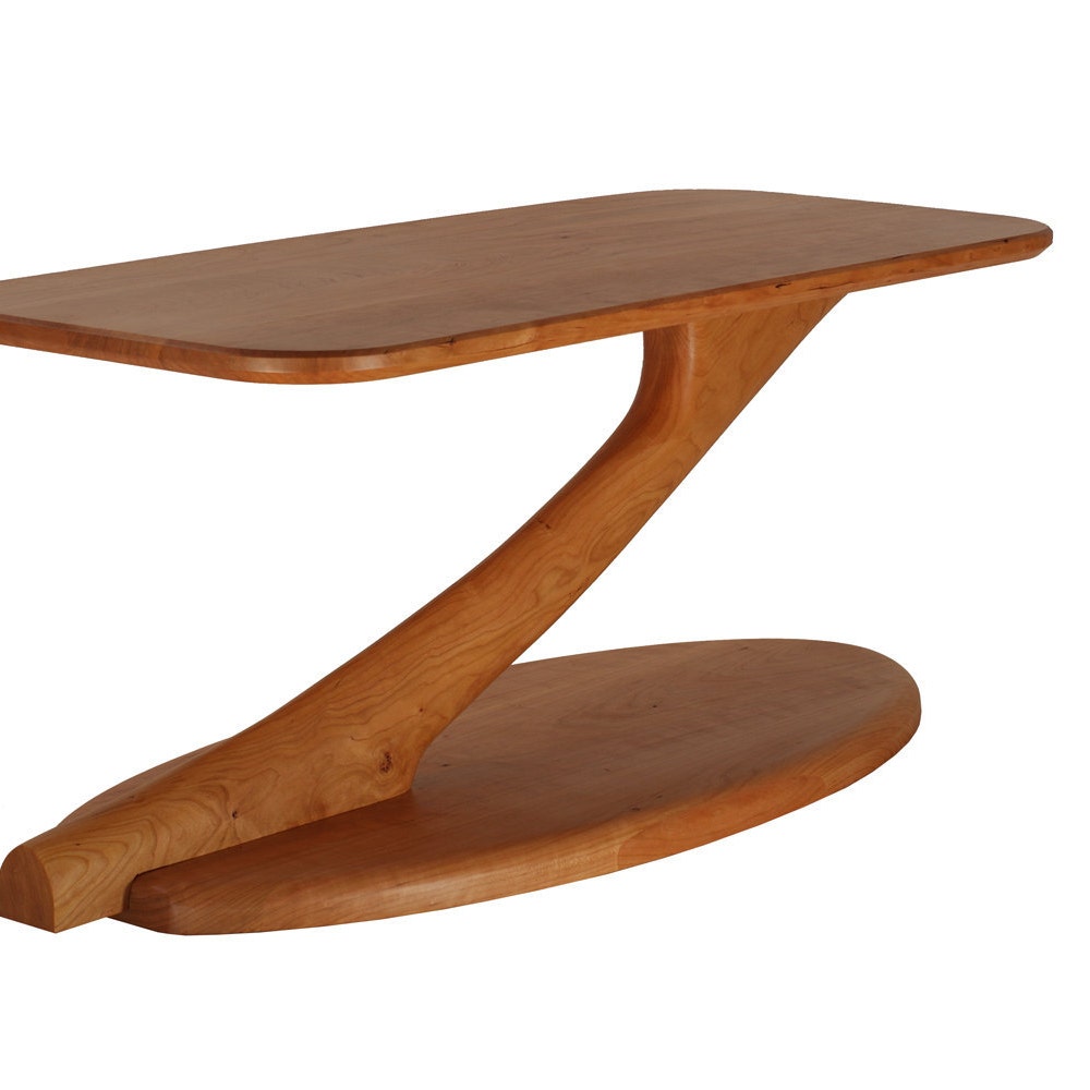 Cantilever Coffee Table - Unique Solid Wood Coffee Table - Handmade Mid-Century Modern Coffee Table in Walnut, Cherry, Maple, and Oak