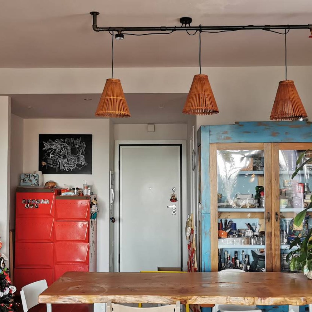 Rustic Industrial Floating Wall Shelves With Angled Pipe Brackets And Pinewood Panels