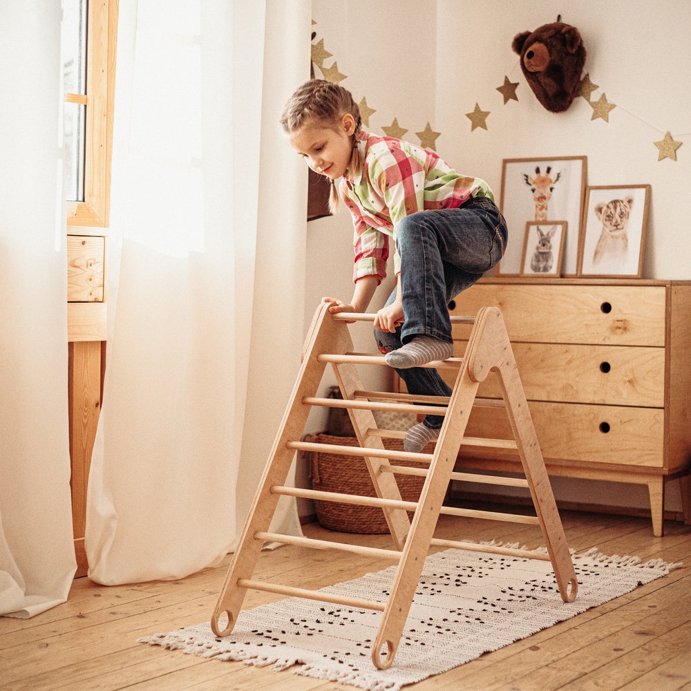 Climbing Foldable triangle - Baby climber, Climbing ladder Step triangle Climbing frame Kletterdreieck