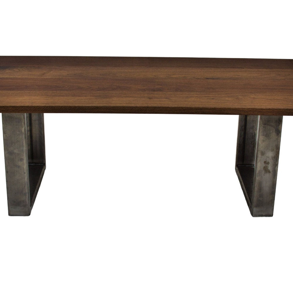 Walnut Coffee Table, Modern Coffee Table, Coffee Table With Metal Legs, Farmhouse Coffee Table, Cocktail Table, Rustic Coffee Table