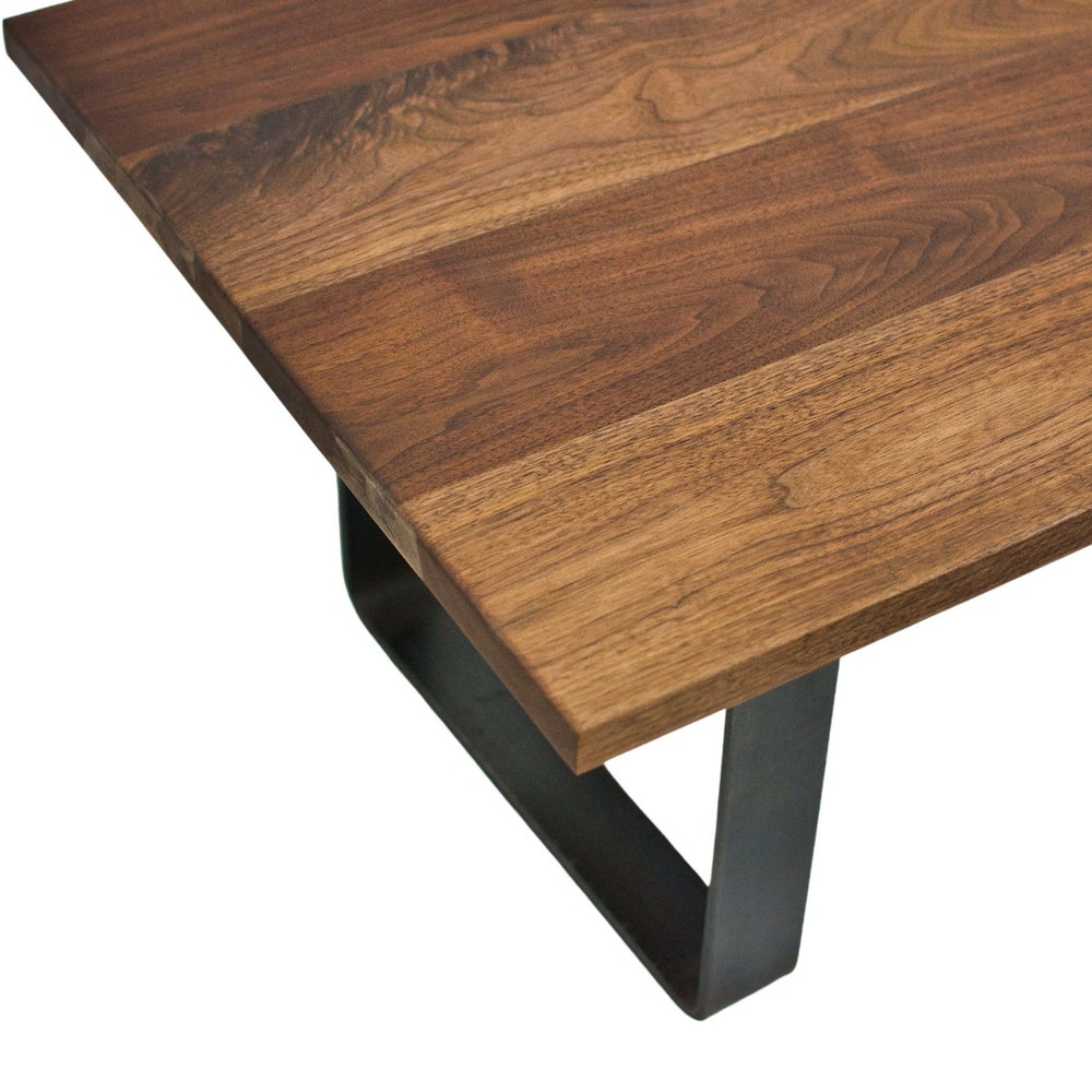 Walnut Coffee Table, Modern Coffee Table, Coffee Table With Metal Legs, Farmhouse Coffee Table, Cocktail Table, Rustic Coffee Table