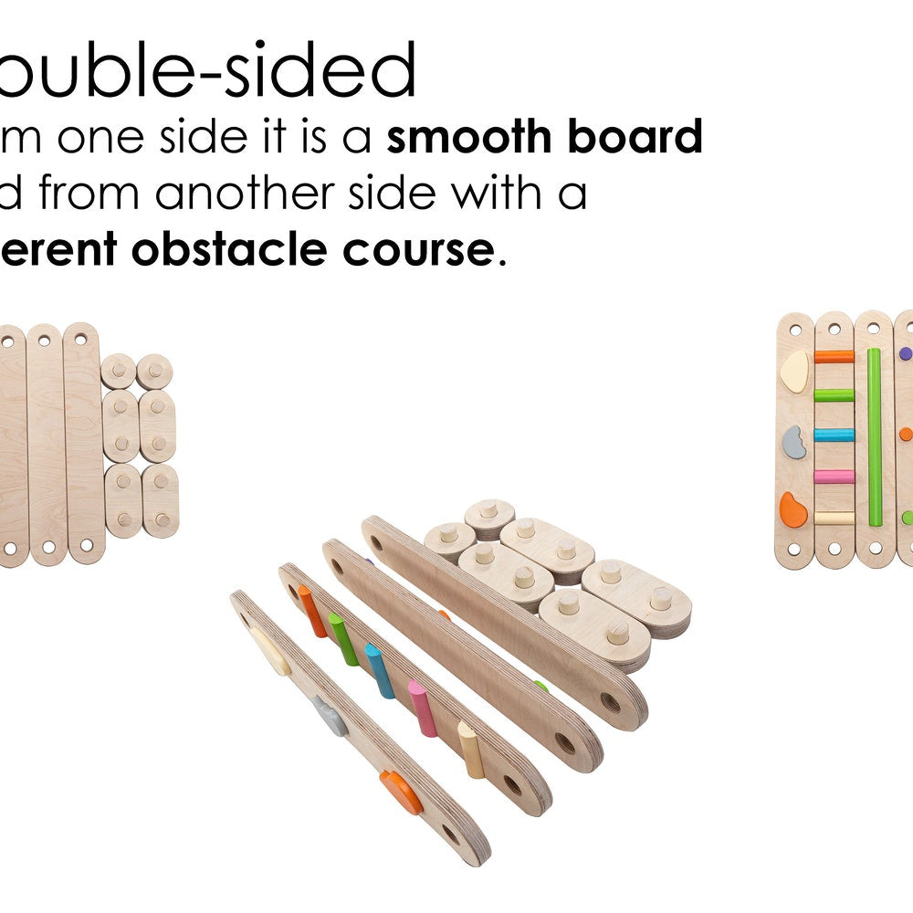 Wooden balance beam set from 6, double-sided balance beams, balance toy, Montessori, balance path, gymnastic beam, kids balance board