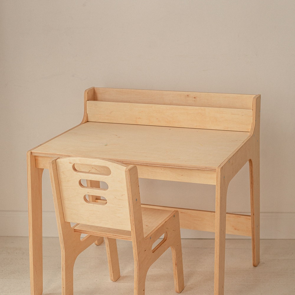 Board game table and chair, Montessori furniture, Desk organizer for Toddler, Custom play table, Kids activity table
