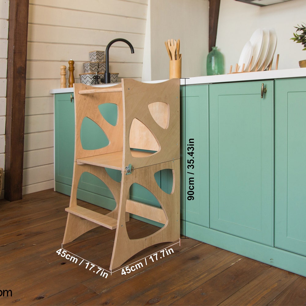 Christmas gift for 1 year old - Montessori Kitchen Tower - Convertible Learning helper - Personalize toddler chair - Montessori furniture