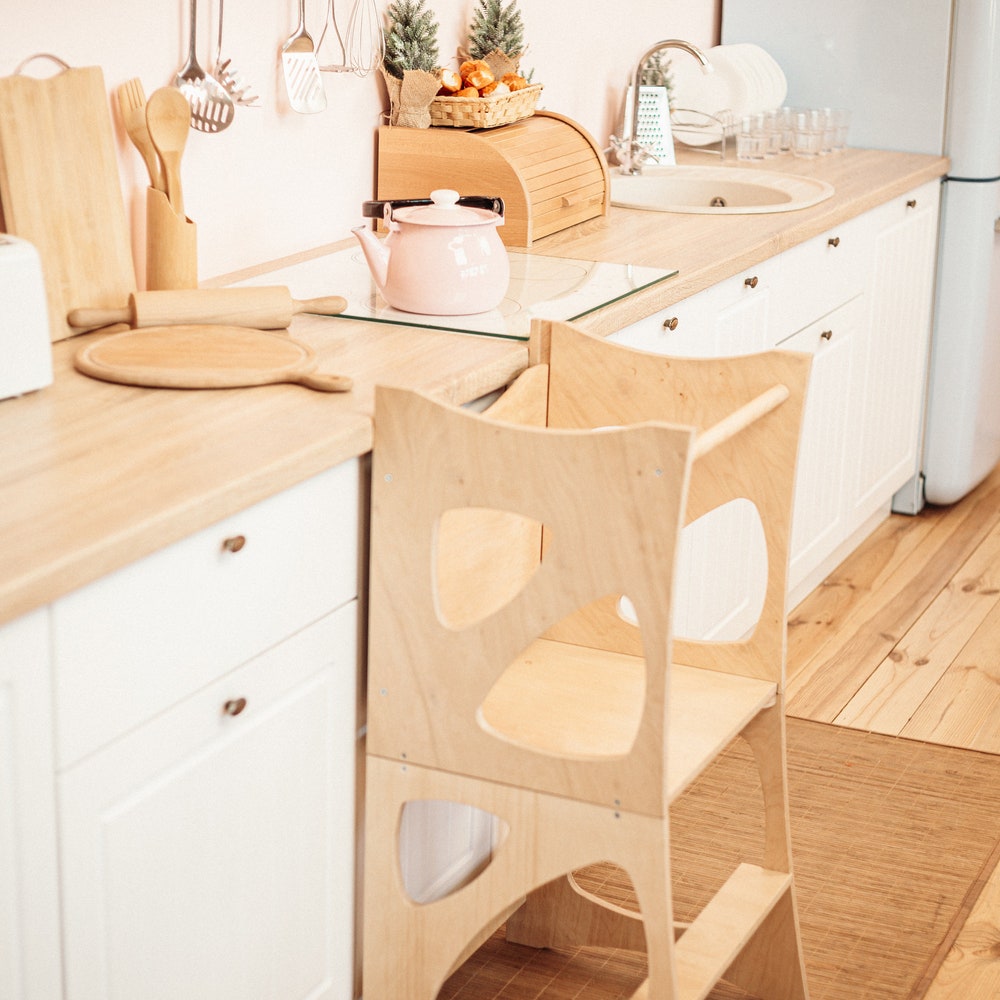 Christmas gift for 1 year old - Montessori Kitchen Tower - Convertible Learning helper - Personalize toddler chair - Montessori furniture