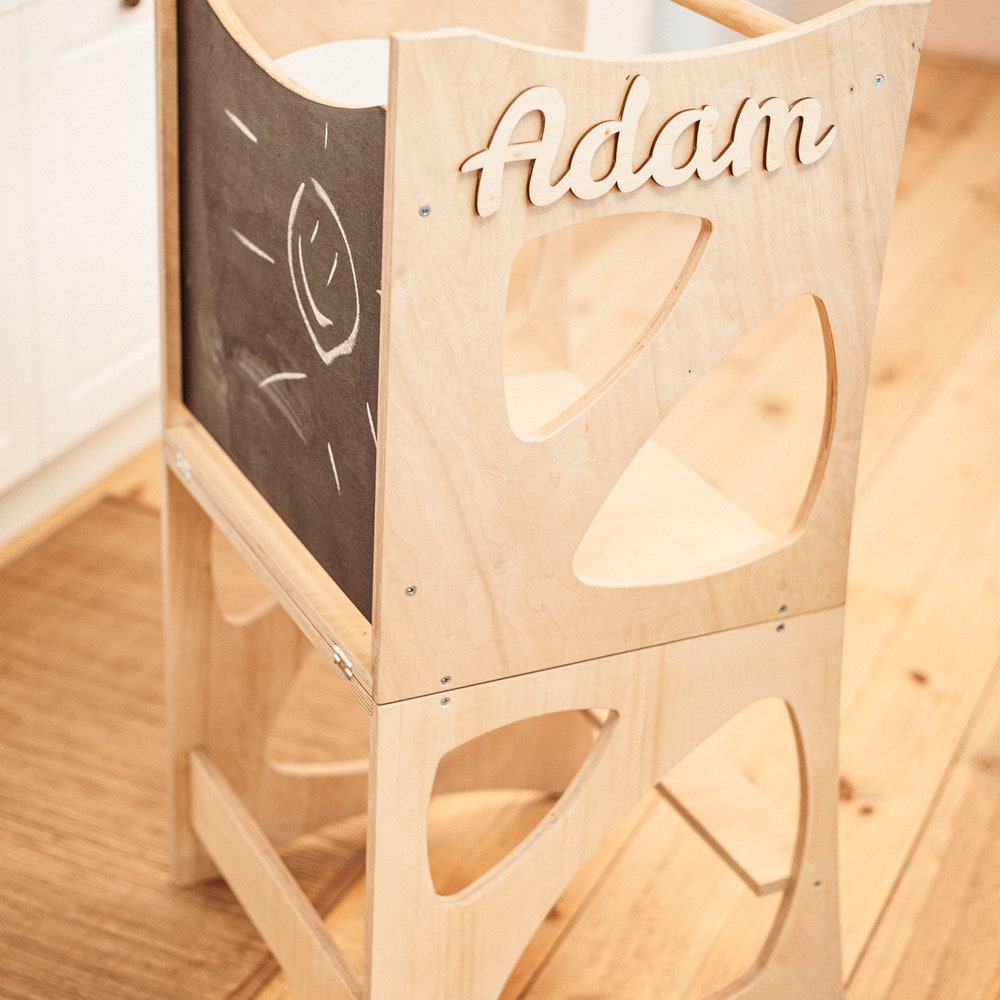 Christmas gift for 1 year old - Montessori Kitchen Tower - Convertible Learning helper - Personalize toddler chair - Montessori furniture