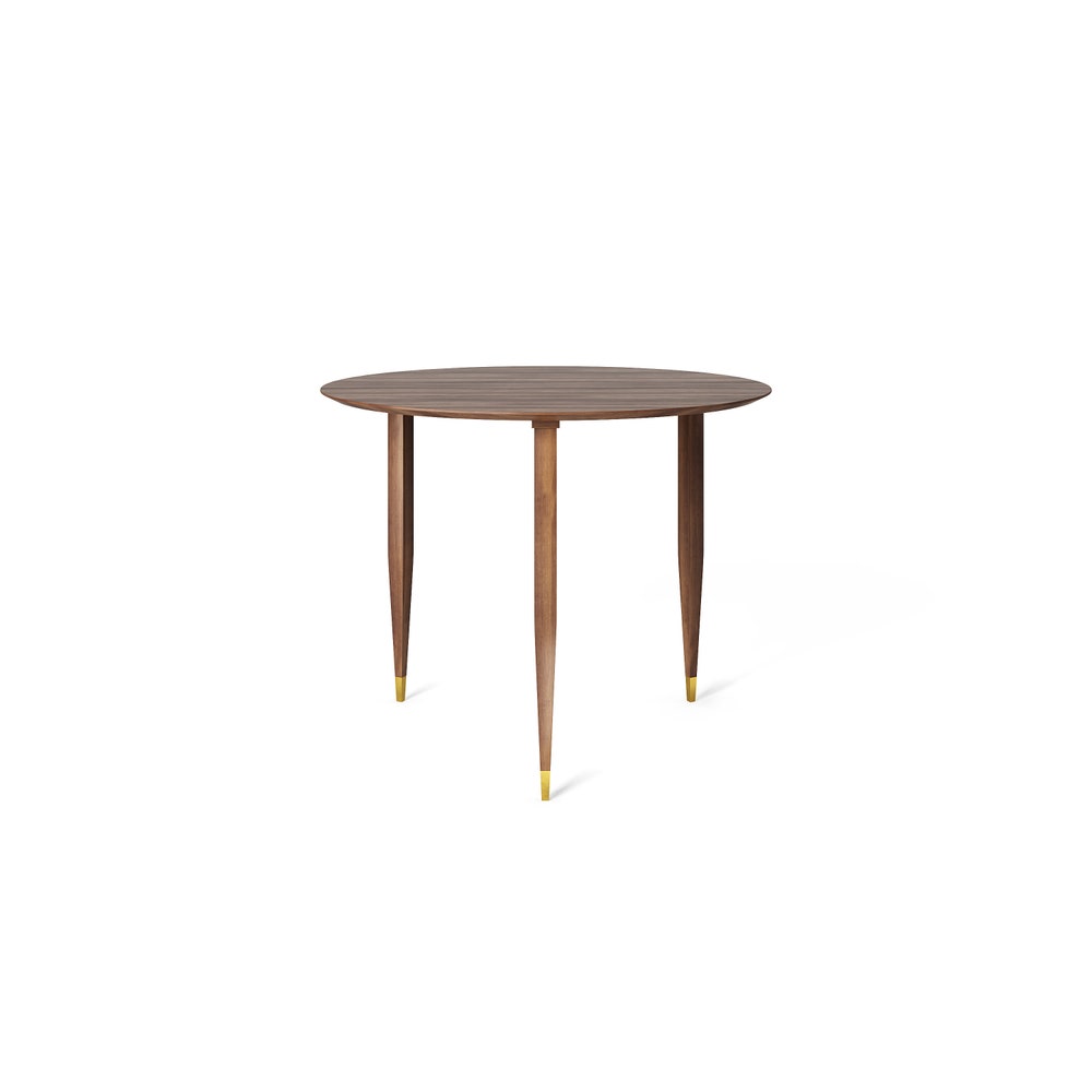 Round dining table, solid walnut wood table, kitchen table, mid century modern, black walnut, scandinavian