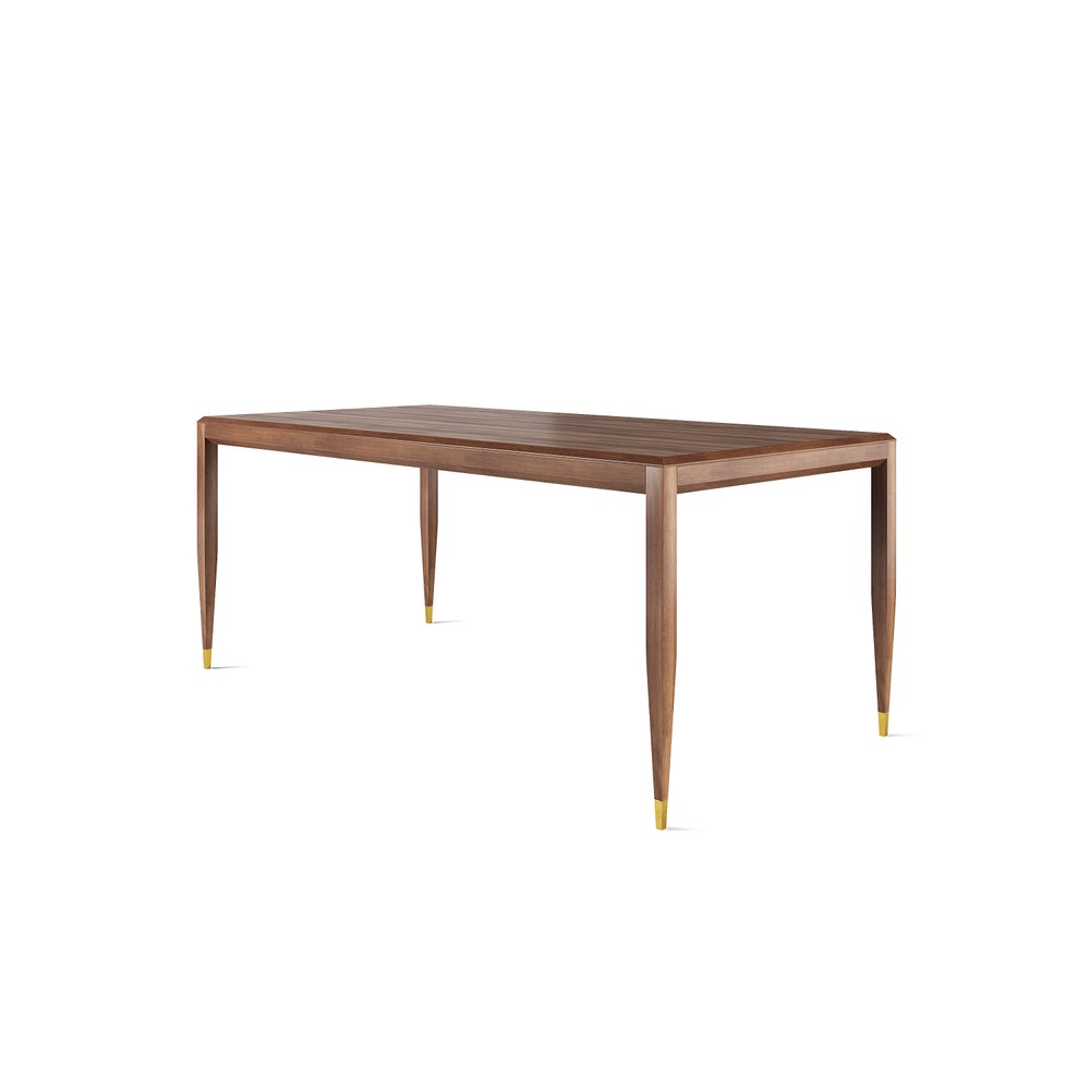 Dining table, walnut wood kitchen table, mid century modern, scandinavian, solid walnut table