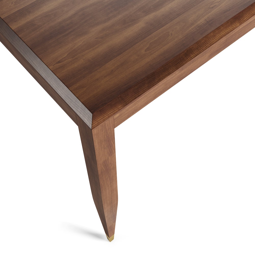 Dining table, walnut wood kitchen table, mid century modern, scandinavian, solid walnut table