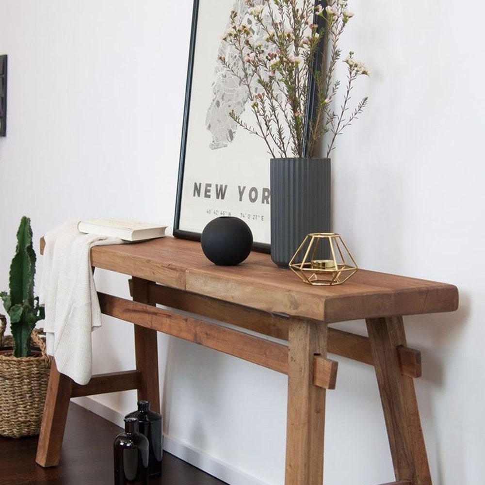 Console/sofa/Entrway table Rustic custom reclaimed Wood/Wooden/Solid/Live edge/slab luxury end/side/foyer/entry/kitchen/coffee/sehpa/ table