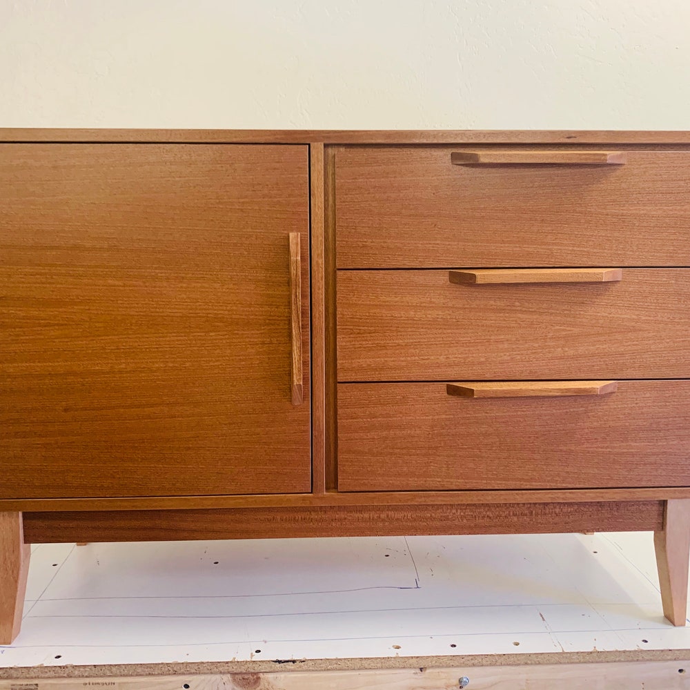 48" Bespoke Bathroom Vanity Cabinet - Left Offset Single Sink, 1 Door, 3 Drawers - For  Home Build or Remodel