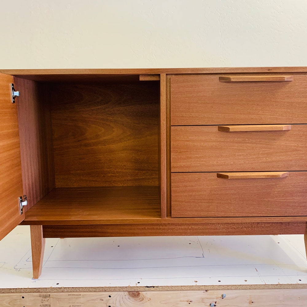48" Bespoke Bathroom Vanity Cabinet - Left Offset Single Sink, 1 Door, 3 Drawers - For  Home Build or Remodel