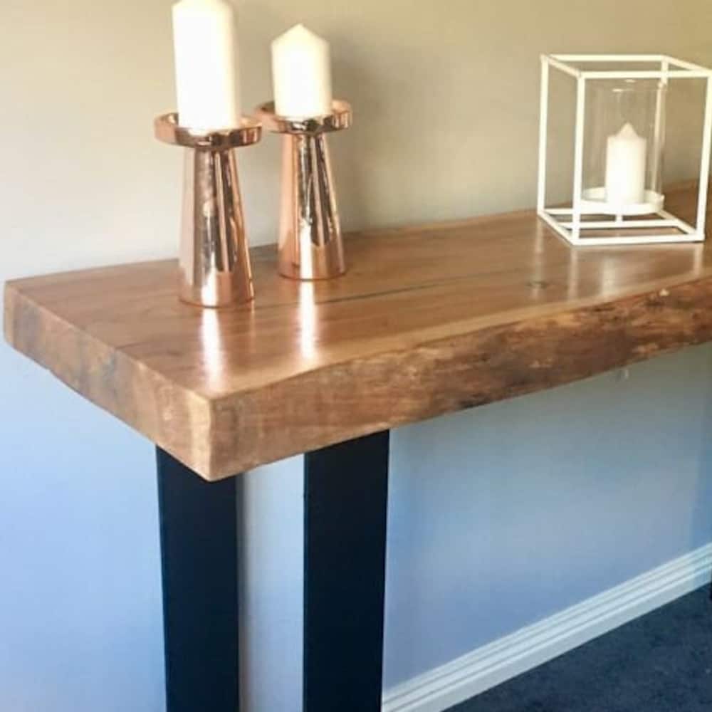 Console/sofa/Entrway table Rustic custom reclaimed Wood/Wooden/Solid/Live edge/slab luxury end/side/foyer/entry/kitchen/coffee/sehpa/ table