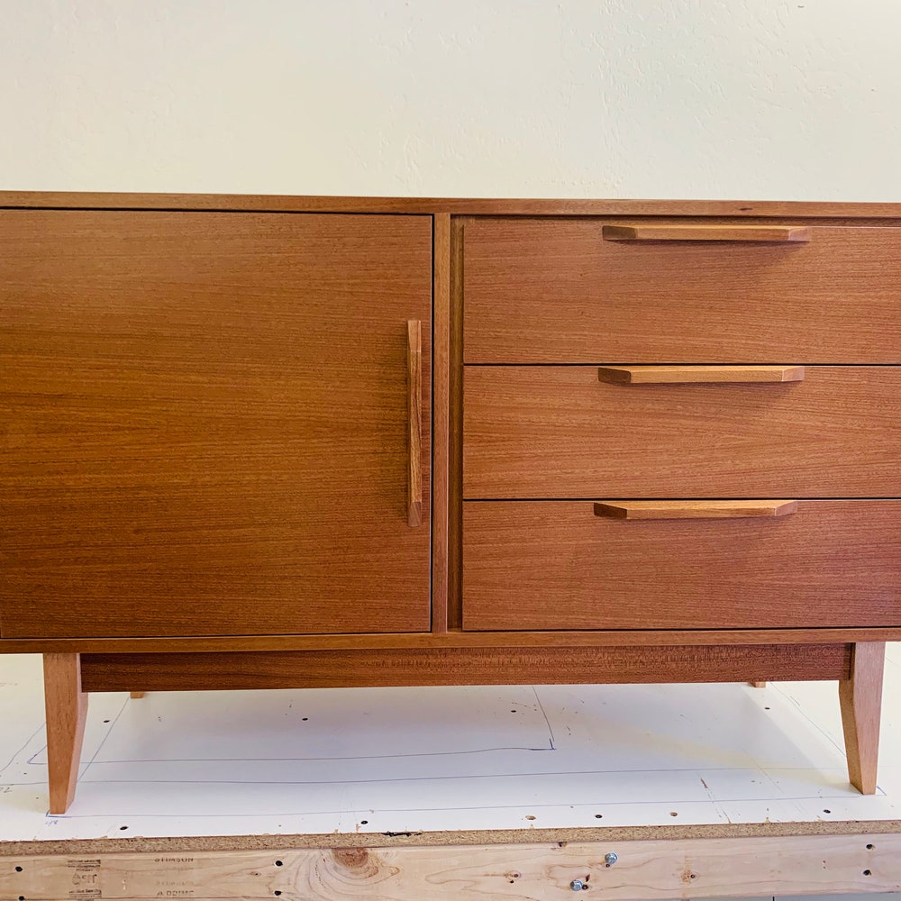 48" Bespoke Bathroom Vanity Cabinet - Left Offset Single Sink, 1 Door, 3 Drawers - For  Home Build or Remodel