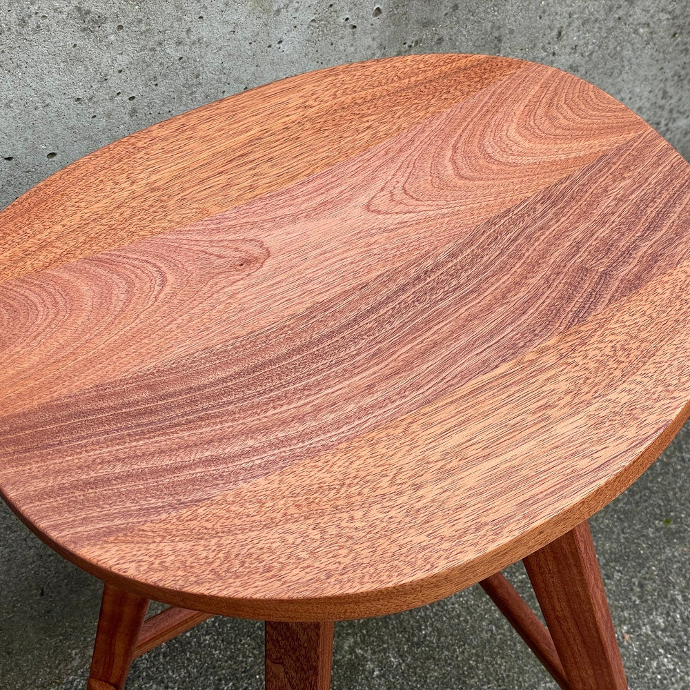 CALYX Cupped Seat Stool | Minimalist Mid Century Modern | Swiveling Bar Stool | Counter Height Stool | Modern Kitchen Chair | No Back Stool