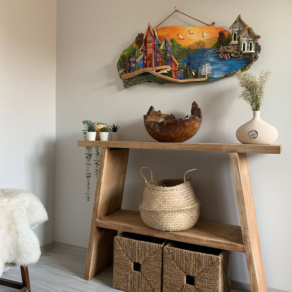 Console/sofa/Entrway table Rustic custom reclaimed Wood/Wooden/Solid/Live edge/slab luxury end/side/foyer/entry/kitchen/coffee/sehpa/ table