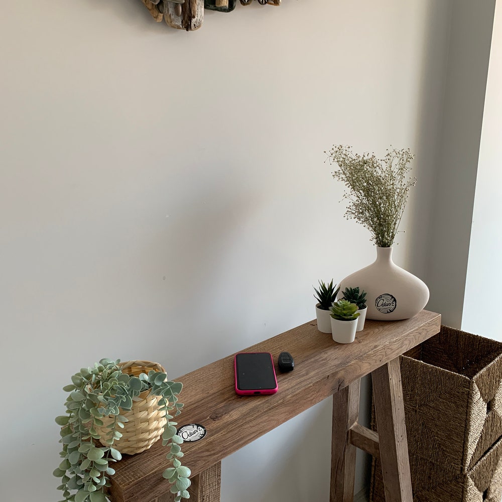 Console/sofa/Entrway table Rustic custom reclaimed Wood/Wooden/Solid/Live edge/slab luxury end/side/foyer/entry/kitchen/coffee/sehpa/ table