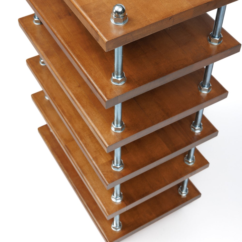 3 in 1 stand, Covered Bolts 6 Tier Threaded Rod stand, Industrial threaded rod stand, vinyl stand, audio rack, Industrial turnable stand