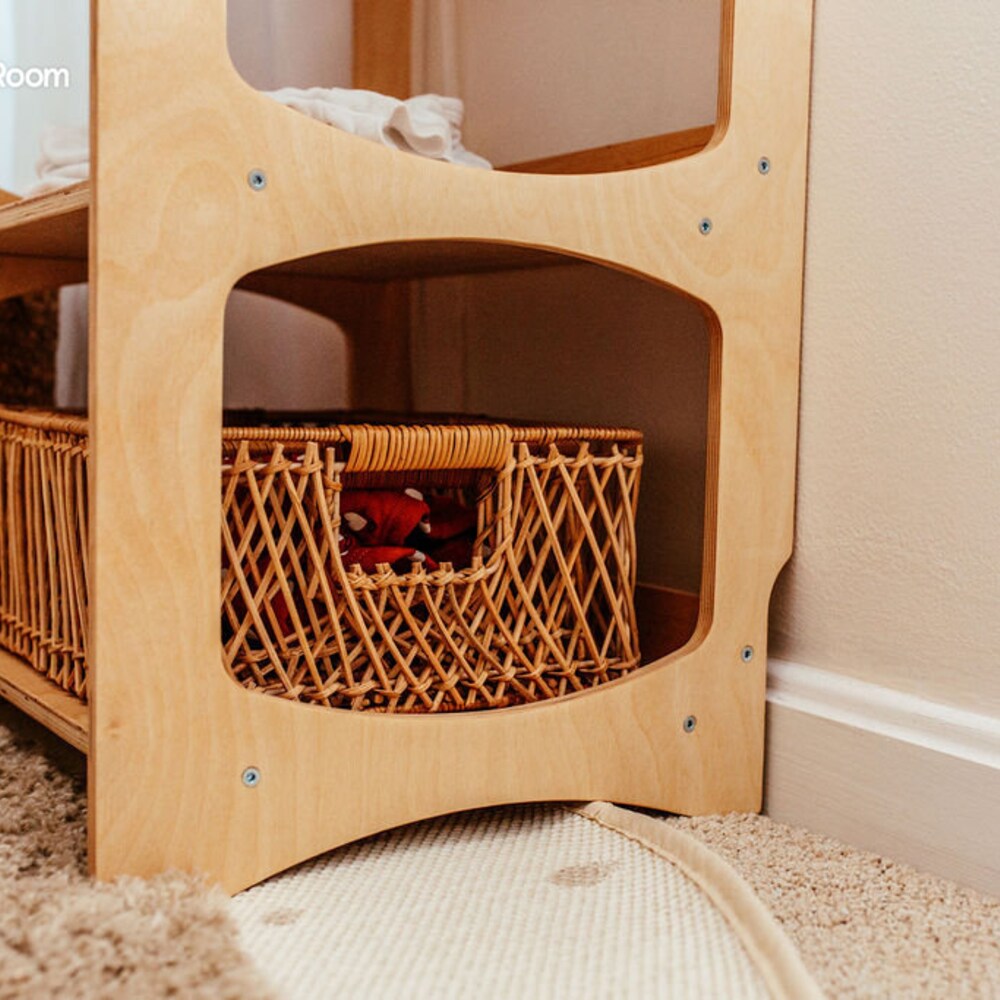 Clothing Rack with Shelf - Toddler Nursery Decor - Montessori Furniture - Kids Storage - Montessori Wardrobe