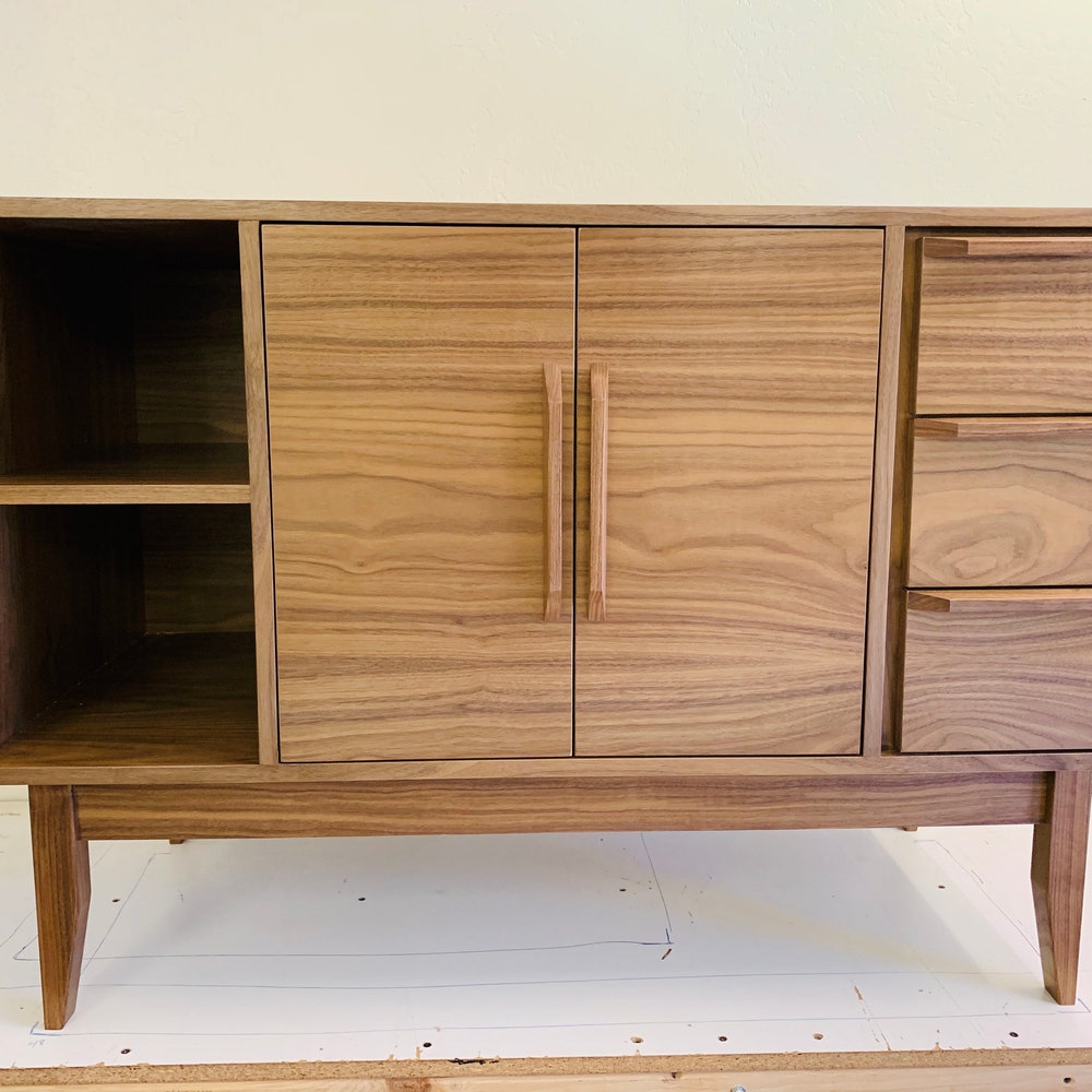 48" Mid Century Bathroom Vanity Cabinet - Single Sink, 2 Door, 3 Drawers - Customize to Your Unique Style - For  Home Build or Remodel