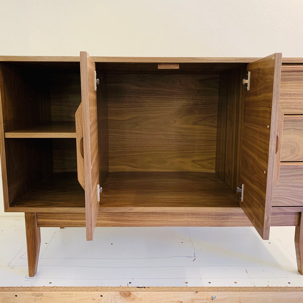 48" Mid Century Bathroom Vanity Cabinet - Single Sink, 2 Door, 3 Drawers - Customize to Your Unique Style - For  Home Build or Remodel