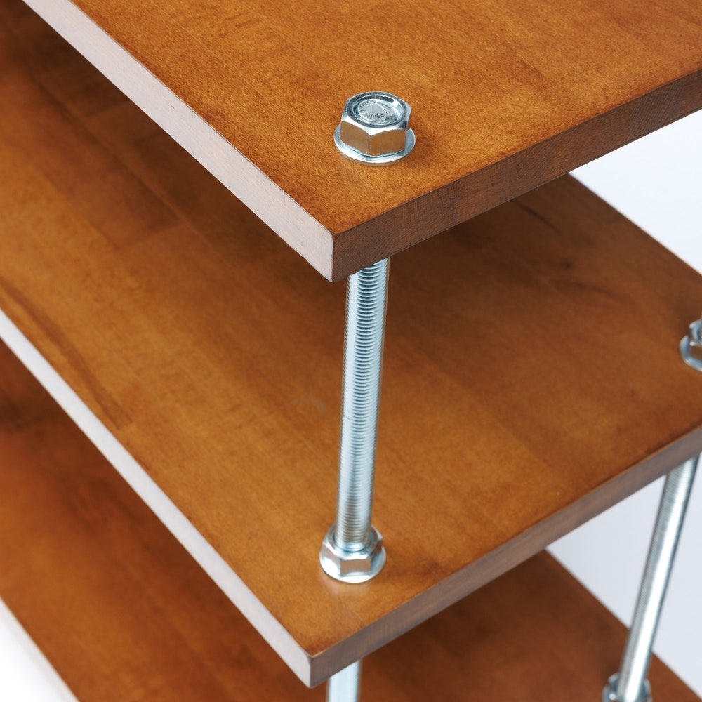 2 in 1  Rack,  Turntable Stand, Wood Furniture, Handmade Record Player Stand, Industrial Vinyl Table, Media Hifi TV Unit