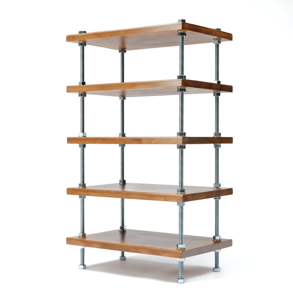 2 IN 1 Rack BEST SELLER, Simple bolts 5 Tier Threaded Rod Stand, Industrial  rod stand, vinyl stand, audio rack, Industrial turnable stand