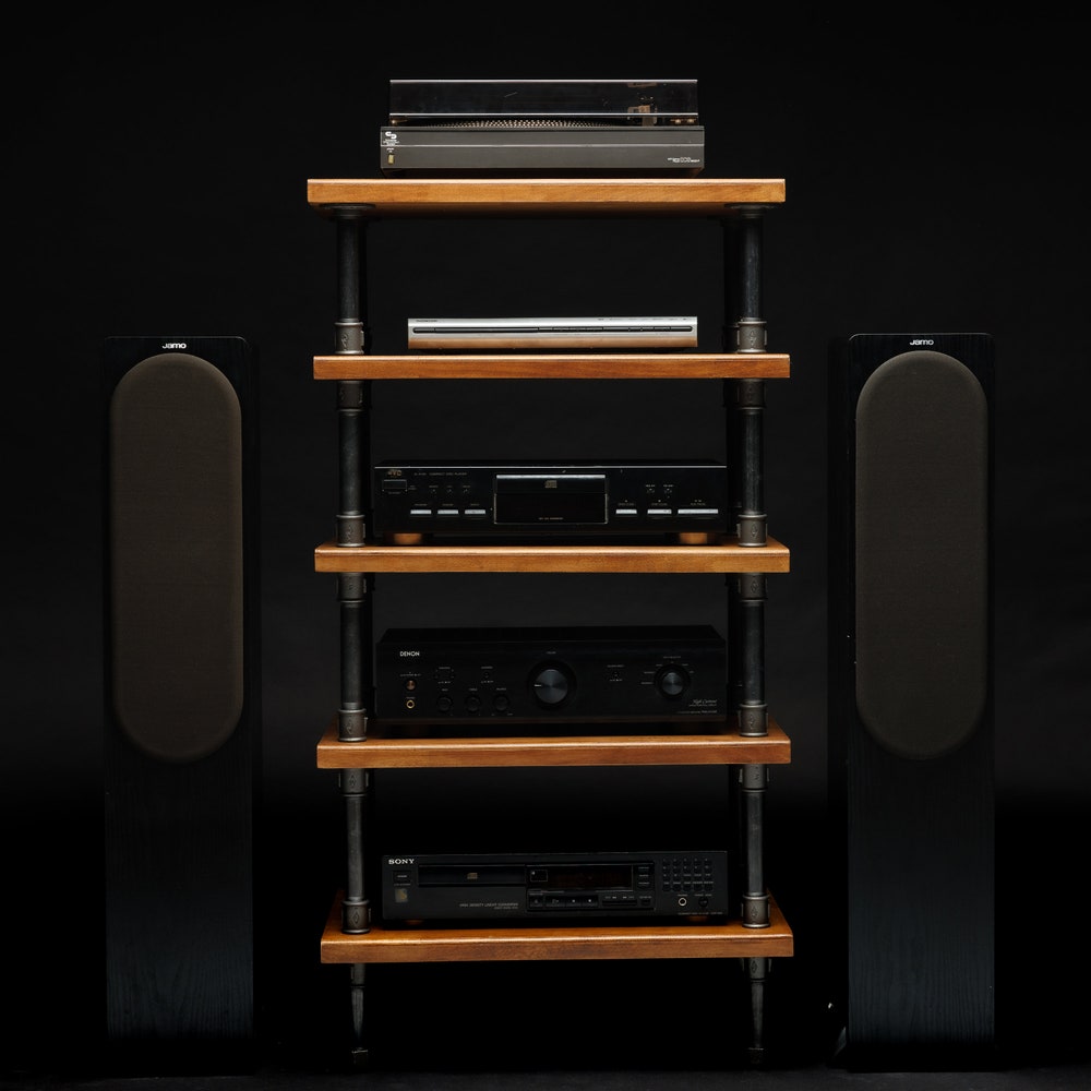 4 in 1 Rack variation, Registered design stand, 5 Tier Pipe stand, Turntable Stand, Vinyl storage, Record cabinet, player console