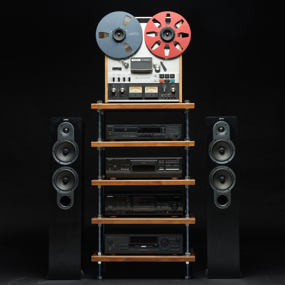 2 IN 1 Rack BEST SELLER, Simple bolts 5 Tier Threaded Rod Stand, Industrial  rod stand, vinyl stand, audio rack, Industrial turnable stand