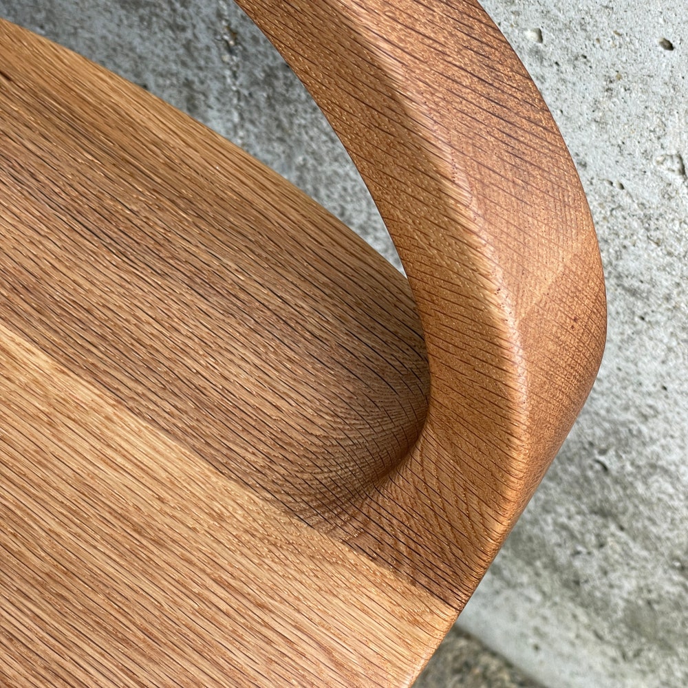 APEX Swiveling Wood Counter Stool | Carved Seat | Mid Century Modern Stool | Tractor seat stool | Kitchen Barstool | Natural Finish