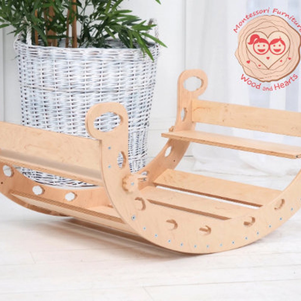 Children's balancing board Gym Educational Climbing ladder Montessori Toy Climbing arch Kids wooden toy Baby cradle Toddler climbing toy