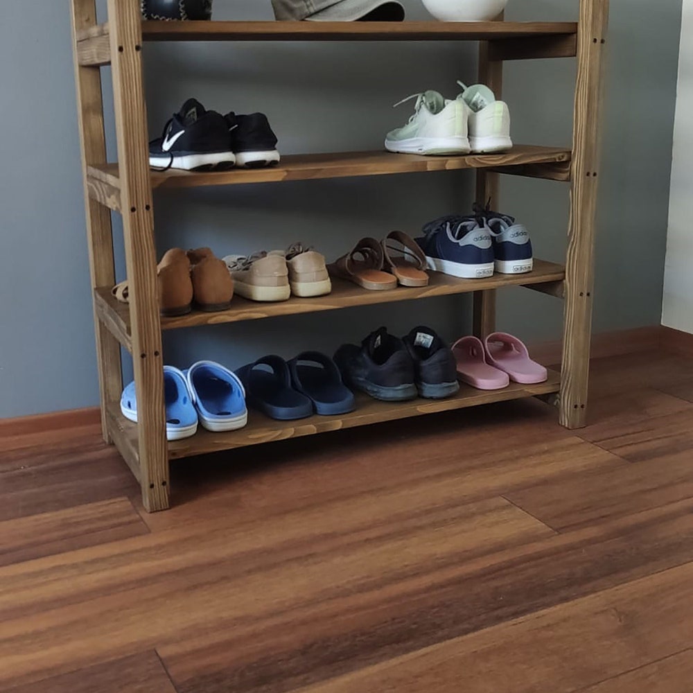 Shoe Rack  |Sneaker Storage | Storage Rustic Shoe Rack | Shoe Warehouse | Shoe Stand or Cabinet | Shoe Rack Wood | Entry Path Editor