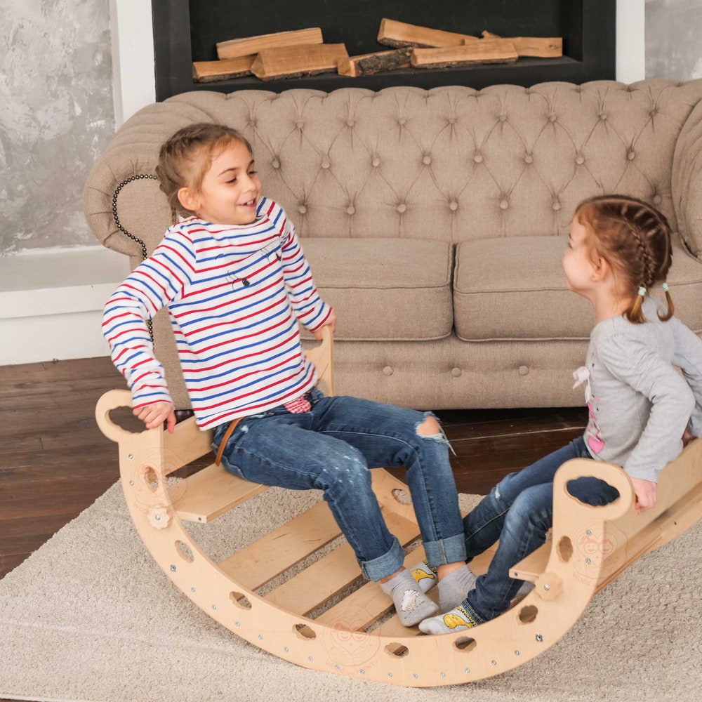Children's balancing board Gym Educational Climbing ladder Montessori Toy Climbing arch Kids wooden toy Baby cradle Toddler climbing toy