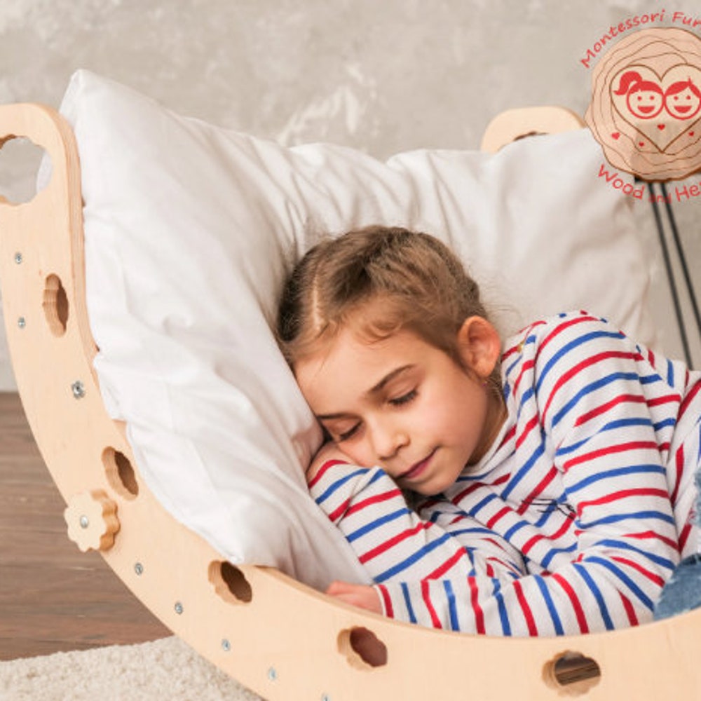 Children's balancing board Gym Educational Climbing ladder Montessori Toy Climbing arch Kids wooden toy Baby cradle Toddler climbing toy