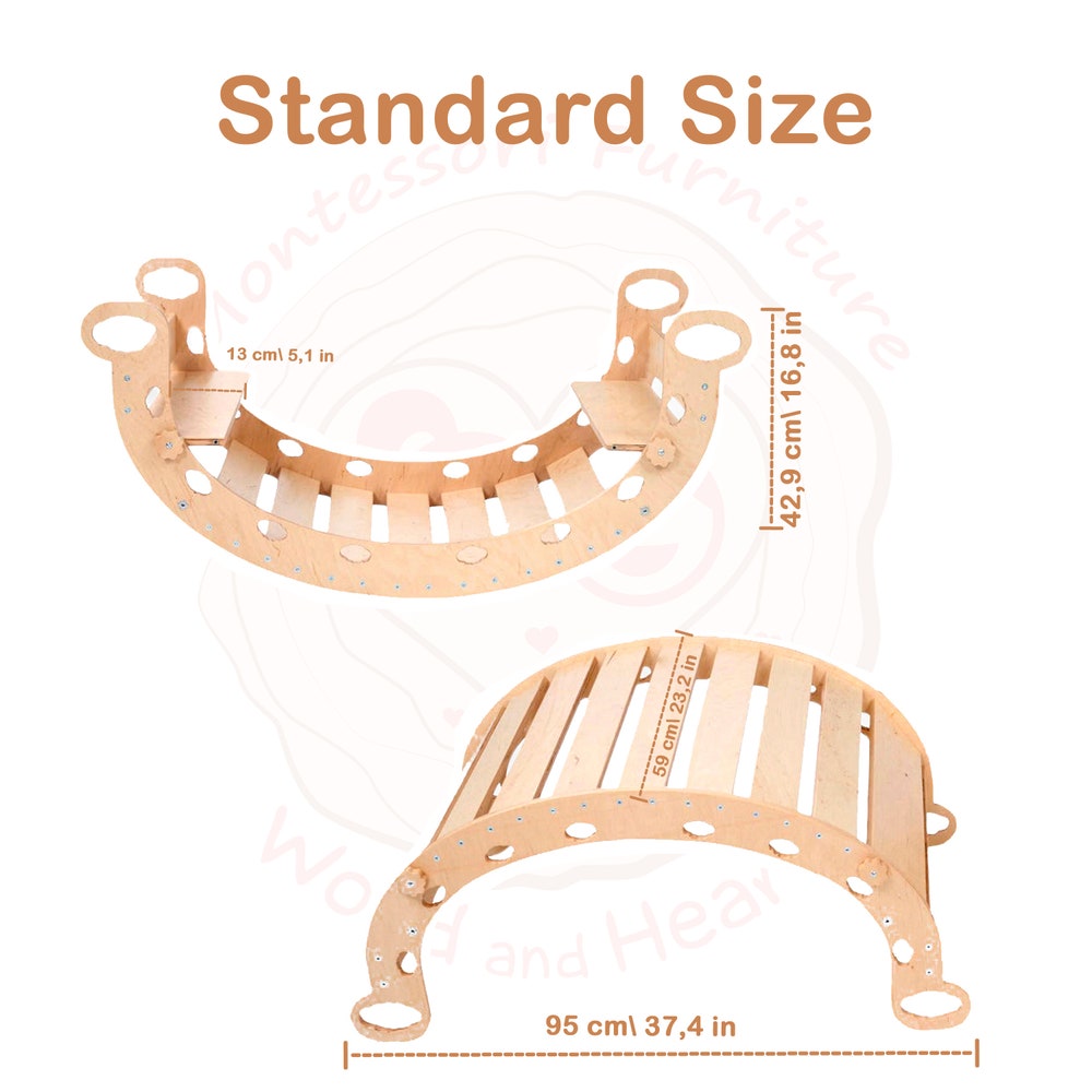 Children's balancing board Gym Educational Climbing ladder Montessori Toy Climbing arch Kids wooden toy Baby cradle Toddler climbing toy